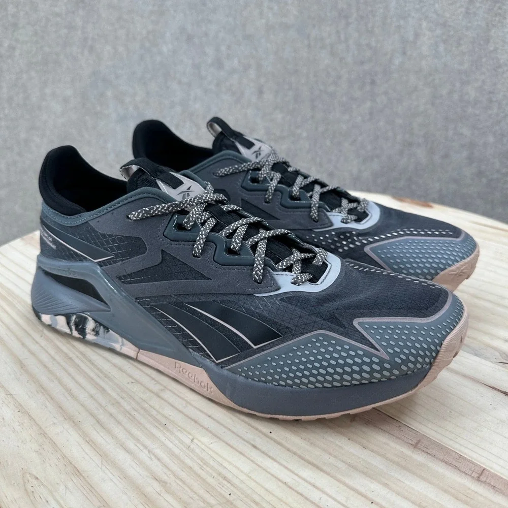 Reebok Nano X2 Adventure Amusement Grey Black‎ Training Shoes Mens 11.5